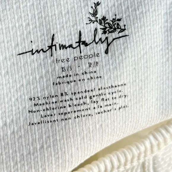 NWOT Intimately Free People White Ribbed Halter Neck Top | XS - S - Picture 5 of 6